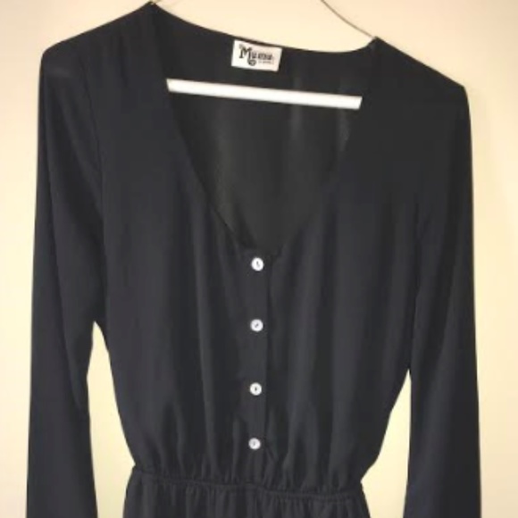 Show Me Your MuMu Dresses & Skirts - Show Me your MuMu Black Long Sleeve Romper